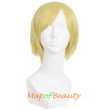 Gold synthetic wig