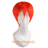 Fluorescent Orange mens wigs
