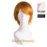 Short Cosplay Anime Wigs Curly Men's Wig Colored Black 12 Inch