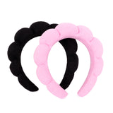 Spa Headbands for Skincare, Makeup, Washing Face, Shower, Facial Mask Sponge Soft Hairband Fashion Puffy Headwear Hair Accessory