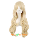Long Wavy Curly Cosplay Wigs for Women Color Full Wig Fluffy Hair Replacement
