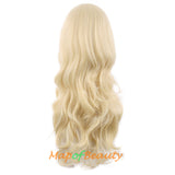 Long Wavy Curly Cosplay Wigs for Women Color Full Wig Fluffy Hair Replacement