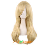 Kinky Curly Wigs for Women Side Bangs Micro Volume Wavy Long Cosplay Wig