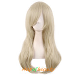 Kinky Curly Wigs for Women Side Bangs Micro Volume Wavy Long Cosplay Wig