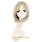 Cosplay with Women Fashion Heat Resistant Unisex Short Straight Beauty Wig（Dark Pink）
