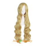 Wave Curly Wigs for Women with Bangs Long Synthetic Fiber Heat Resistant Cosplay Wig Cap