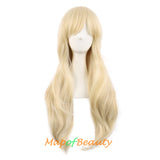Side Bangs Natural Volume Long Curly Costume Cosplay Wigs