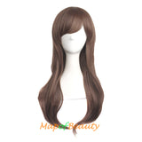 Side Bangs Natural Volume Long Curly Costume Cosplay Wigs