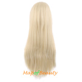 Natural Straight Wigs for Black Women Heat Resistant Synthetic Fiber Daily Use 31 Inch Medium Length Cosplay Wigs
