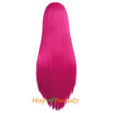 Natural Straight Wigs for Black Women Heat Resistant Synthetic Fiber Daily Use 31 Inch Medium Length Cosplay Wigs