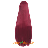 Multicolor Long Straight Party For Women 40 inch Synthetic Hair Replacement Wig