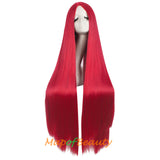 Cosplay Costume Anime Carve Bangs Long Straight Wigs High-temperature Fiber 40 Inch Wig