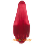 Cosplay Costume Anime Carve Bangs Long Straight Wigs High-temperature Fiber 40 Inch Wig