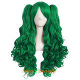 Lolita Lace Curly Wigs Tiger Cilp Horsetail Three-pieces Cosplay Anime Wigs