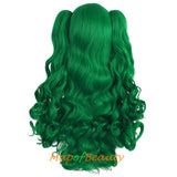 Lolita Lace Curly Wigs Tiger Cilp Horsetail Three-pieces Cosplay Anime Wigs