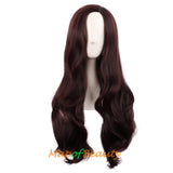 Cosplay Long Wavy Curly Wigs Synthetic Fiber Side Part Anime Fashion Party Hair