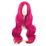 Cosplay Long Wavy Curly Wigs Synthetic Fiber Side Part Anime Fashion Party Hair