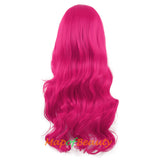 Cosplay Long Wavy Curly Wigs Synthetic Fiber Side Part Anime Fashion Party Hair