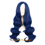 Cosplay Long Wavy Curly Wigs Synthetic Fiber Side Part Anime Fashion Party Hair