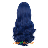 Cosplay Long Wavy Curly Wigs Synthetic Fiber Side Part Anime Fashion Party Hair