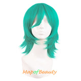 Short Cosplay Costume Anime Wigs With Bangs Wolf Tail Synthetic Side Part Hair For Party