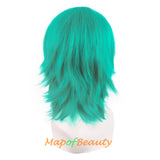 Short Cosplay Costume Anime Wigs With Bangs Wolf Tail Synthetic Side Part Hair For Party
