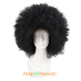 Afro Curly Wig 70s Disco Rocker Cosplay Costume Short Synthetic Kinky Wigs For Party Daily Use