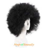 Afro Curly Wig 70s Disco Rocker Cosplay Costume Short Synthetic Kinky Wigs For Party Daily Use