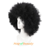 Afro Curly Wig 70s Disco Rocker Cosplay Costume Short Synthetic Kinky Wigs For Party Daily Use