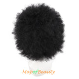 Afro Curly Wig 70s Disco Rocker Cosplay Costume Short Synthetic Kinky Wigs For Party Daily Use