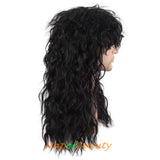 Men Mullet Wig Long Curly Rock Disco 80s Funny Hair Metal For Party Rocker Costume