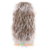 Men Mullet Wig Long Curly Rock Disco 80s Funny Hair Metal For Party Rocker Costume