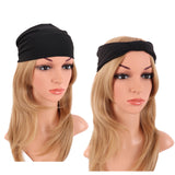 Thick Wide Headbands Cotton Knotted Elastic Hair Band Head Wrap Large Turbans Non slip Fashion Yoga Sports Accessories