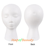 Styrofoam Wig Mannequin Head Female Display Hats Hair Glasses Halloween DIY Foam Stand
