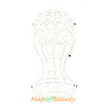 Wig Head Stand Foldable Plastic Hollow-out Display Rack for Wigs and Hats Air-Drying