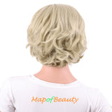 10 Inch Fluffy Curly Side Bangs Charm Synthetic Short Wig