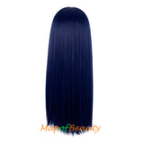 Long Straight Wig With Bangs Synthetic Hair Heat Resistant For Party Cosplay