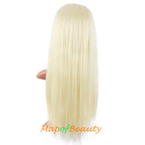 Long Straight Wig With Bangs Synthetic Hair Heat Resistant For Party Cosplay