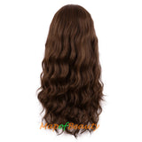 Long Wavy Wigs Middle Part Synthetic Fiber Curly Hair Replacement Wig For Party Cosplay Daily