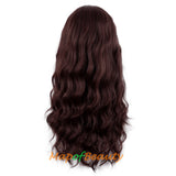 Long Wavy Wigs Middle Part Synthetic Fiber Curly Hair Replacement Wig For Party Cosplay Daily
