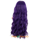 Long Wavy Wigs Middle Part Synthetic Fiber Curly Hair Replacement Wig For Party Cosplay Daily