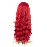 Long Wavy Wigs Middle Part Synthetic Fiber Curly Hair Replacement Wig For Party Cosplay Daily