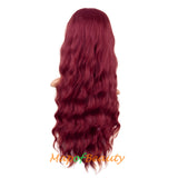 Long Wavy Wigs Middle Part Synthetic Fiber Curly Hair Replacement Wig For Party Cosplay Daily