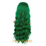 Long Wavy Wigs Middle Part Synthetic Fiber Curly Hair Replacement Wig For Party Cosplay Daily