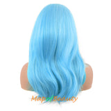 Long Layered Wigs With Bangs Straight Synthetic Fiber Shoulder Length Hair For Daily Party
