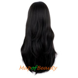 Long Wig With Bangs Synthetic Fiber Wavy Cosplay Wigs For Party Daily Use Heat Resistant