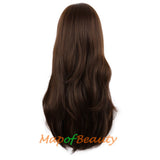Long Wig With Bangs Synthetic Fiber Wavy Cosplay Wigs For Party Daily Use Heat Resistant