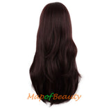 Long Wig With Bangs Synthetic Fiber Wavy Cosplay Wigs For Party Daily Use Heat Resistant