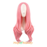 Long Curly Middle Part Synthetic Wigs Women Heat Resistant Loose Wavy Hair Wig Daily Wear Cosplay Party Halloween