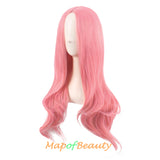 Long Curly Middle Part Synthetic Wigs Women Heat Resistant Loose Wavy Hair Wig Daily Wear Cosplay Party Halloween